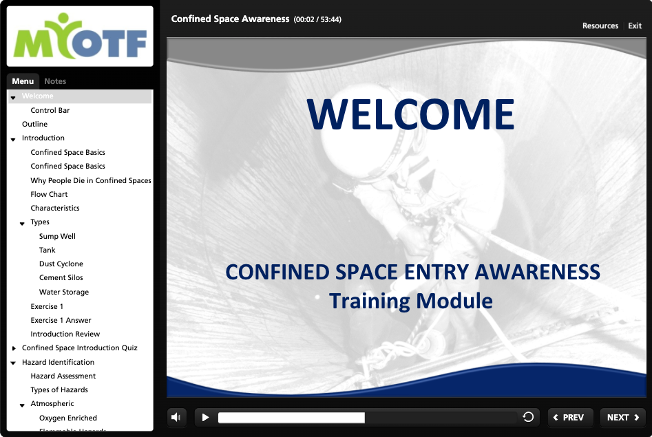 Confined Space Entry Awareness Training