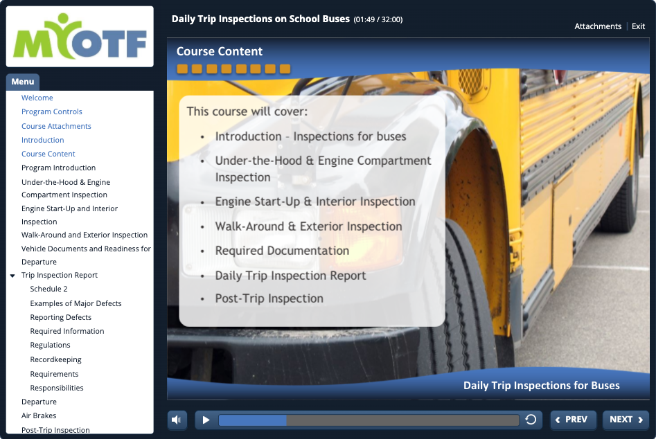 Daily Trip Inspections for School Buses