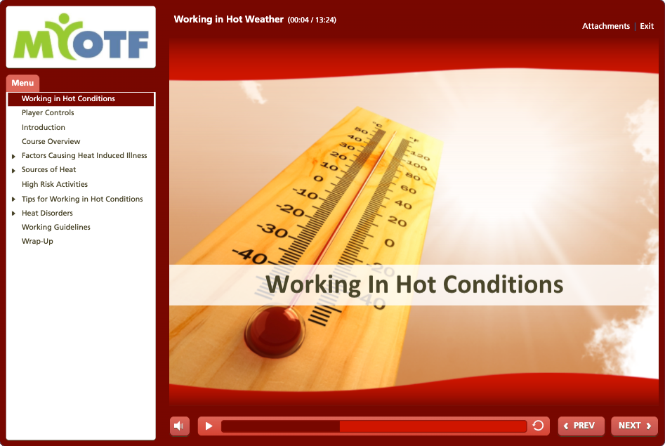 Working in Hot Conditions
