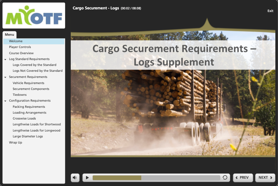 Cargo Securement - Log Hauling Supplement Training