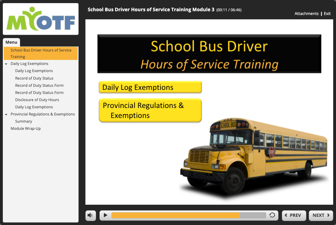 School Bus Hours of Service