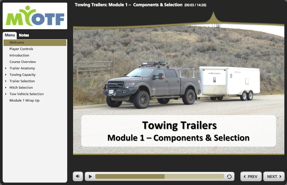 Towing Trailers: Module 1 – Components & Selection